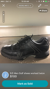 Worned twice men FootJoy 9.5 golf shoes