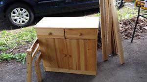 Youth Single Bed and dresser - Solid Pine