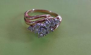 14 k diamond dinner ring