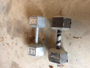 2-30lbs weights