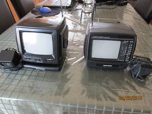 2-- BLACK & WHITE RV TV;S FOR HOME OR CAMPING