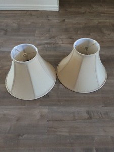 2 lamp shades (fits a harp lamp) for sale