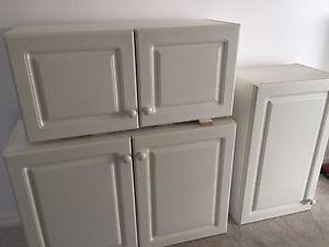 3 White UPPER cabinets for $60