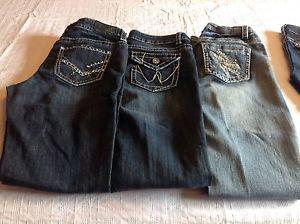 3 pair of ladys jeans,