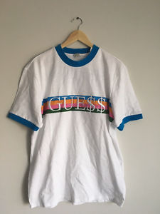 ASAP Rocky x GUESS Originals Logo Ringer Blue Tee