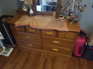 Antique solid wood dresser