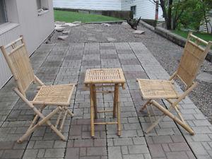 Bamboo chairs & table