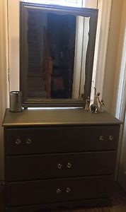 Beautiful Refinished Solid Pine Vintage Dresser w/Mirror