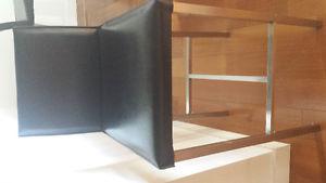 Black Leather Bar Chairs