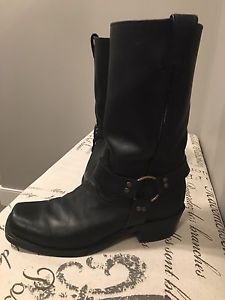Black leather riding boots sz 9 men's