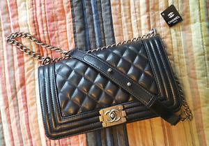 Black quilted chanel