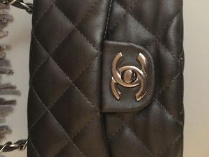 Chanel inspired silver handbag