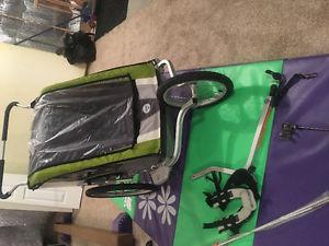 Double chariot cougar stroller with attachments