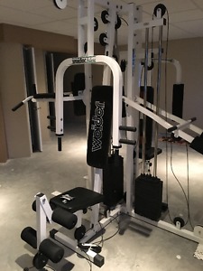 Four station complete home gym
