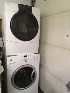 GE FRONT LOAD WASHER AND DRYER
