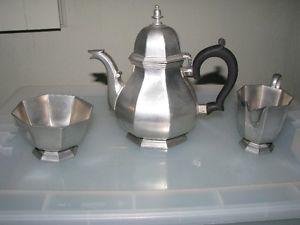 Gorham pewter 3 piece tea set