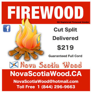Hardwood Firewood $219 Cord Delivered www.NovaScotiaWood.ca