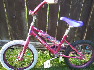 Kids, girls pink bike