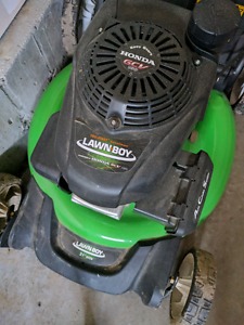 Lawnboy 21" gas mower with electrical trimmer, $220