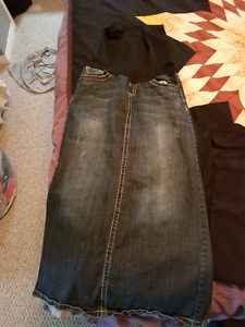Maternity Jeans and one long jean skirt