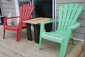 Muskoka chairs and custom table