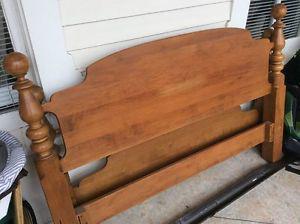 Queen size wooden head and footboard