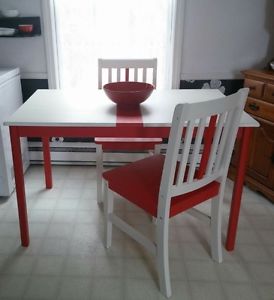 REFINISHED TABLE AND CHAIRS