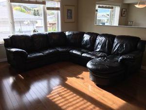 Real Leather Sectional