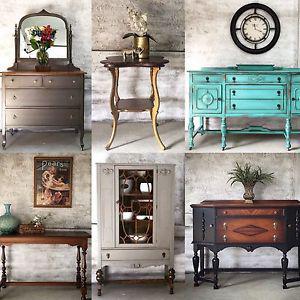 Refinished vintage and antique furniture