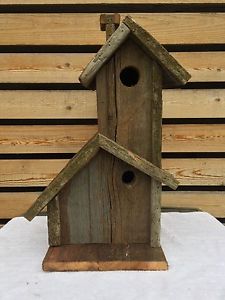 Rustic reclaimed wood birdhouse