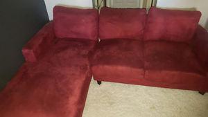 Sectional sofa with chaise extension - $200 (coquitlam)