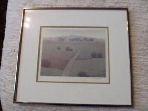 Signed drawing Beautiful land scape