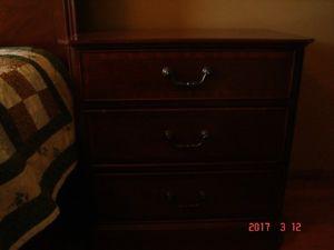 Sleigh bed and night stands