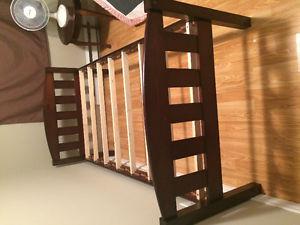 Twin size wooden bed frame