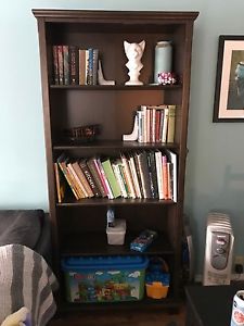 Two IKEA Hemnes bookshelves