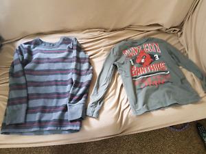 Two boys long sleeved shirts size 8