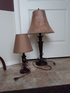 Two table top lamps