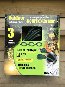 ===Unopened==3 pack Outdoor Extension Cord $10