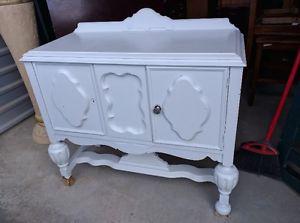 White Antique Wooden Sideboard Cabinet