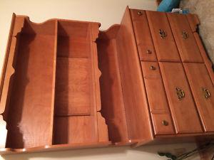 Wood dresser and bookcase, like new