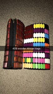 african bags and earrings