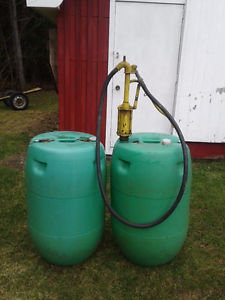 fuel barrels and fuel pump