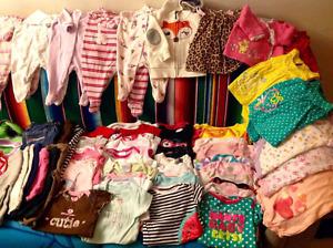 0/3m and 3/6months girls clothes 109 pieces