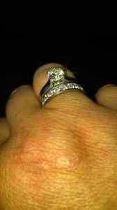 14kt white gold Engagement and wedding rings
