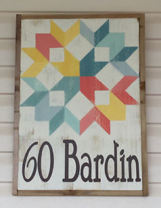 16"x20" address barn quilt sign
