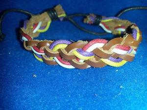 249 pc lot multicolor adjustable leather & string bracelets