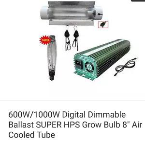 600W/W Digital Dimmable Ballast SUPER HPS Grow Bulb 8"