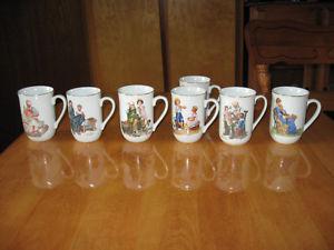 7 Vintage Norman Rockwell mugs for sale