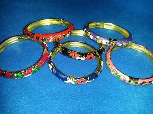 89 pc Chinese cloissone multicolor bangle bracelets