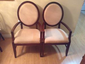 A pair of Captians chairs